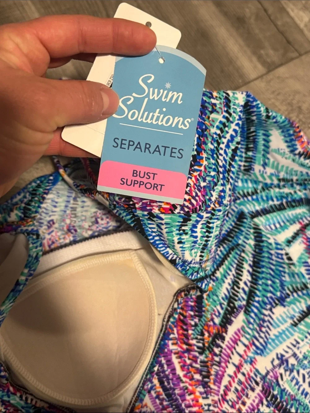 C9 by Champion Women's Multicolor Patterned Swim Tankini Top - Picture 5 of 6